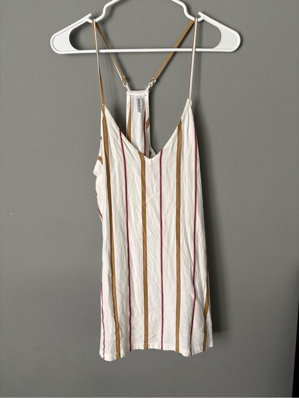 RVCA Striped T-Back Cami Tank Dress Long Tunic Size Small